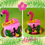 tort z flamingiem